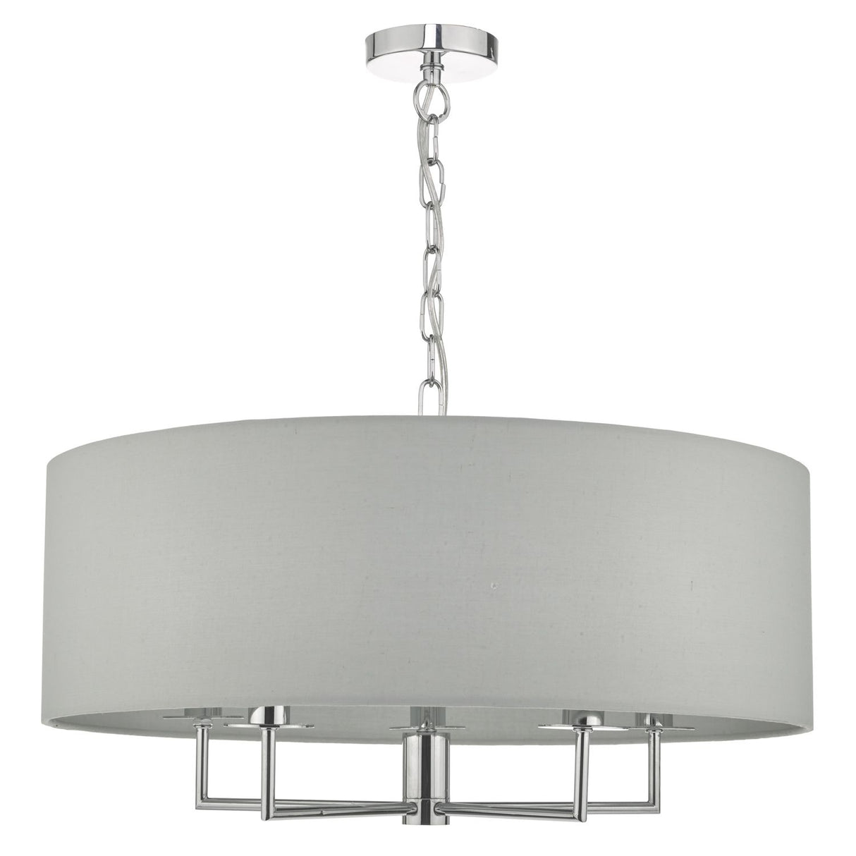 Jamelia 5lt Pendant Polished Chrome & Grey