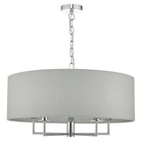 Jamelia 5lt Pendant Polished Chrome & Grey