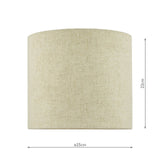 Jayden Natural Linen Drum Shade 25cm
