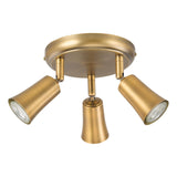 Jedrek 3 Light Single Spotlight Aged Brass