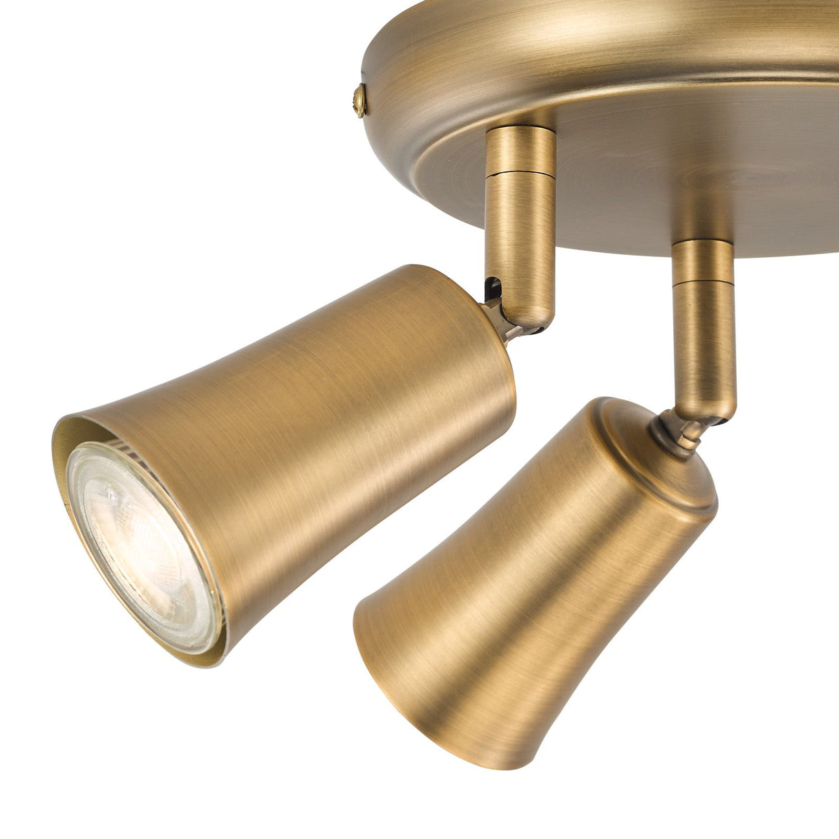 Jedrek 3 Light Single Spotlight Aged Brass