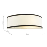 Jemima Wall Light White and White Frosted Acrylic With Shade