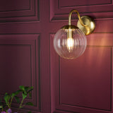 Jocelyn Wall Light Natural Brass and Glass