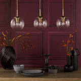 Jocelyn 3 Light Bar Pendant Natural Brass and Glass