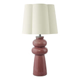 Jordana Table Lamp Pink and Polished Chrome With Shade