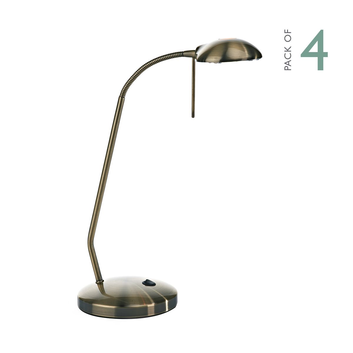 Journal Task Table Lamp Antique Brass (Multipack)