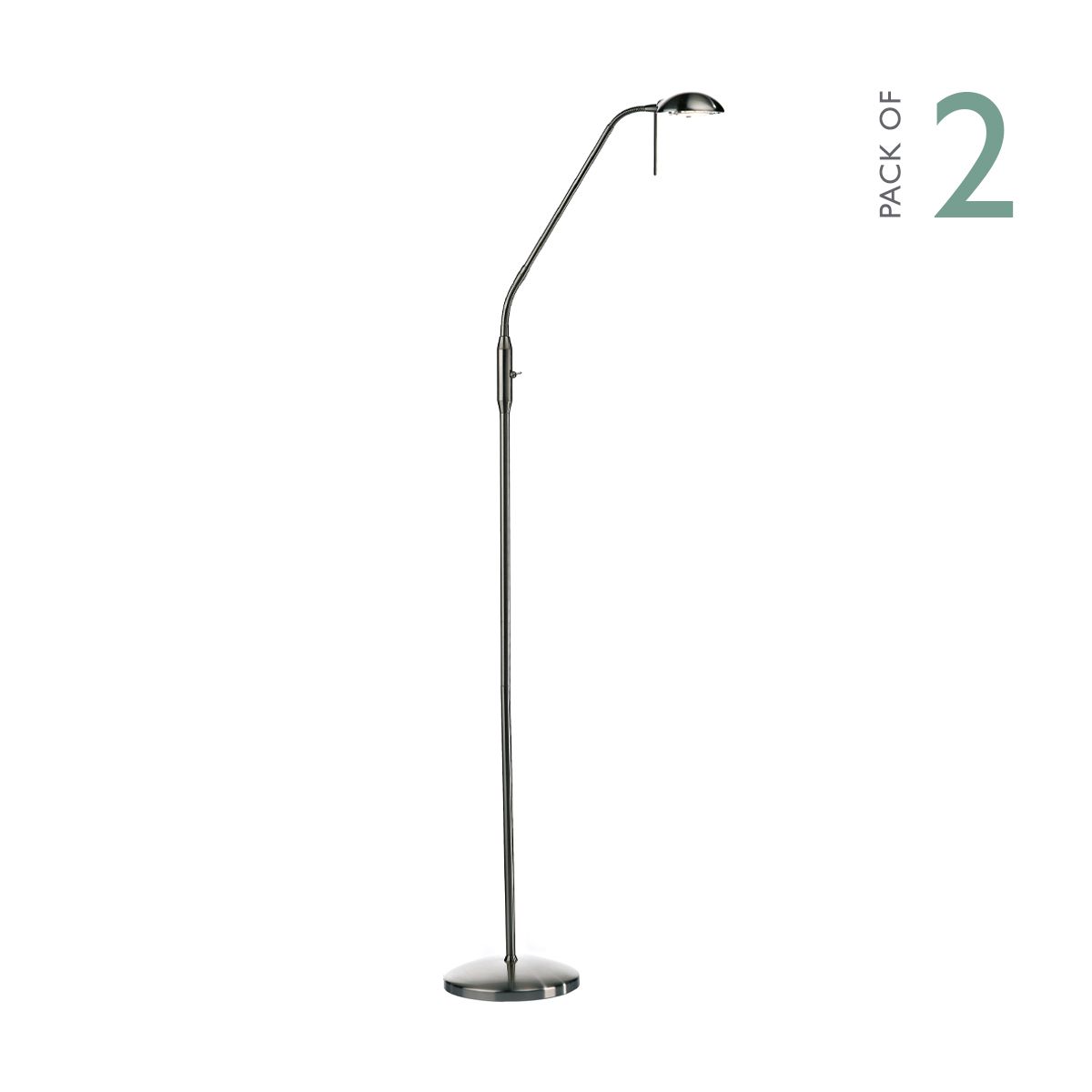 Journal Task Floor Light Satin Chrome (Multipack)