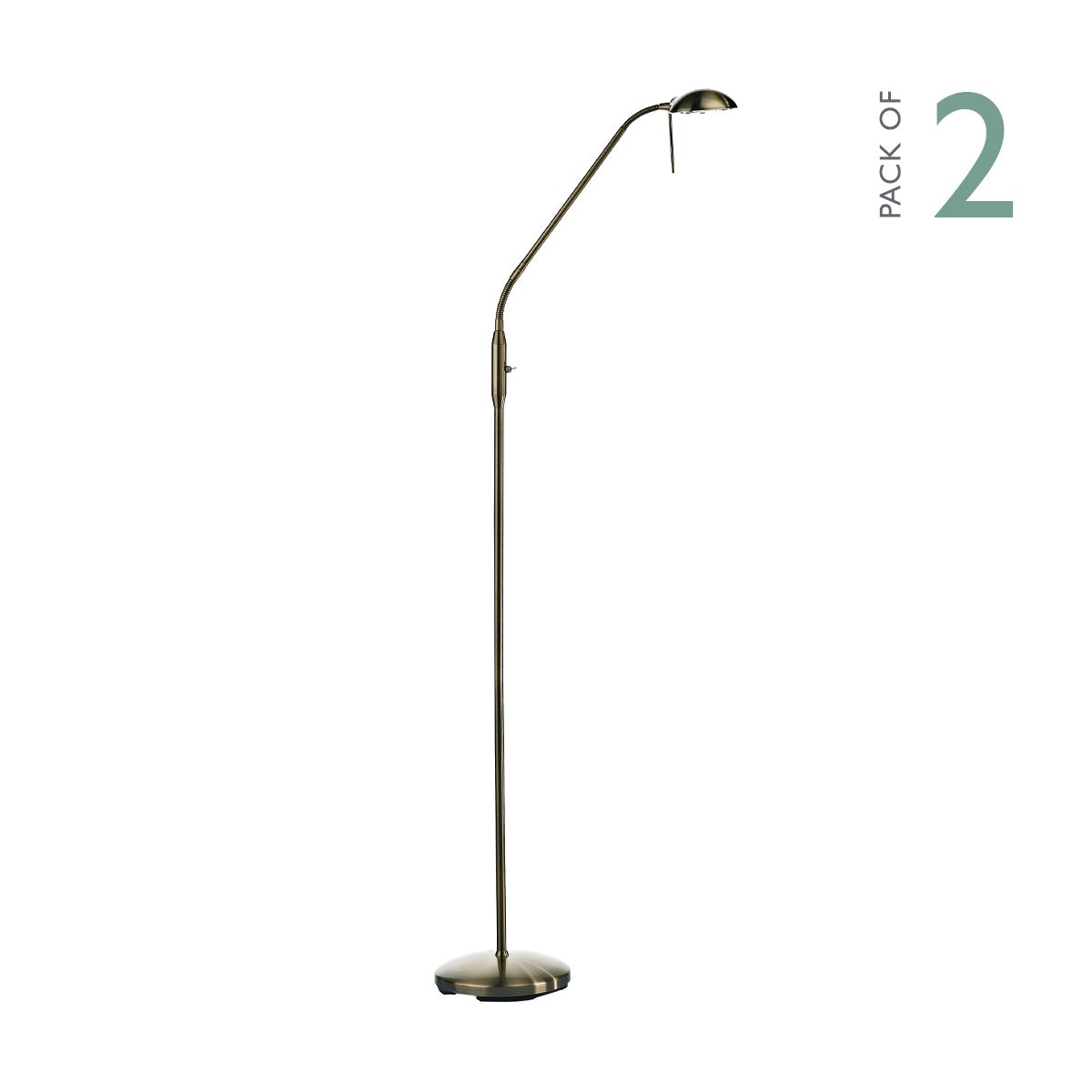 Journal Task Floor Lamp Antique Brass (Multipack)