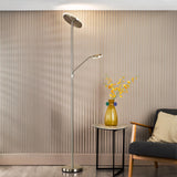 Kamika Mother & Child Floor Lamp Satin Chrome LED