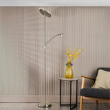 Kamika Mother & Child Floor Lamp Satin Chrome LED