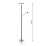 Kamika Mother & Child Floor Lamp Satin Chrome LED