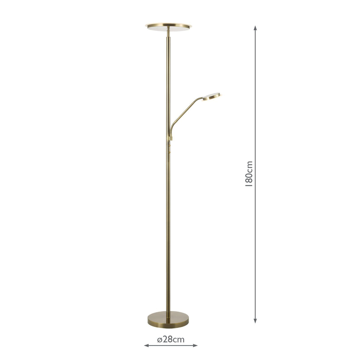 Kamika Mother & Child Floor Lamp Antique Brass LED