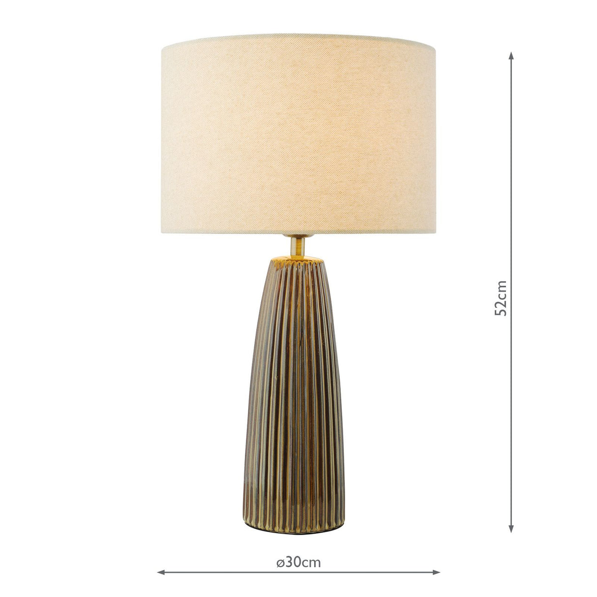 Kaulana Table Lamp Brown With Shade