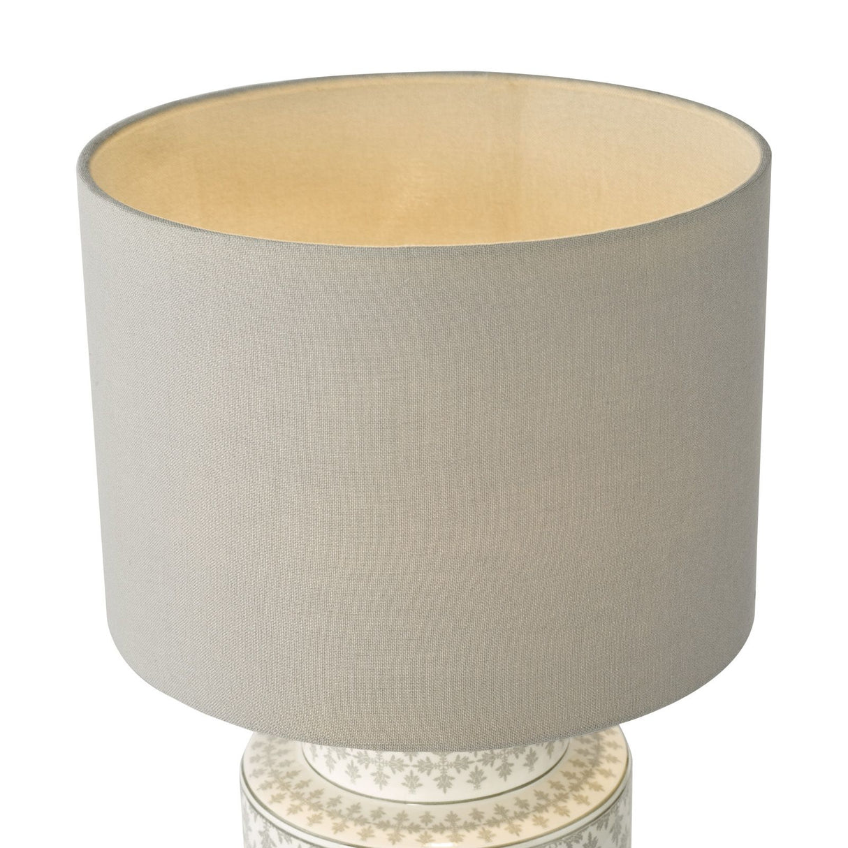 Kedron Table Lamp Grey and Satin Chrome With Shade