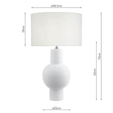 Kiara Table Lamp White With Shade