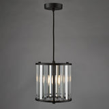 Kiran Pendant Satin Black and Crystal
