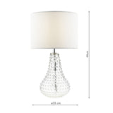 Kristina Table Lamp Textured Glass With Shade