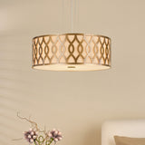Locryn 4 Light Pendant Brushed Bronze and Taupe
