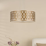 Locryn 4 Light Pendant Brushed Bronze and Taupe