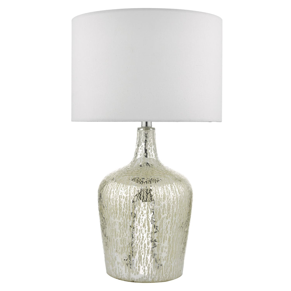 Lolek Dual Light Table Lamp Clear/Silver Glass With Shade