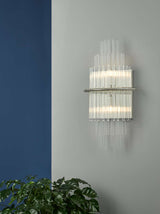 Lukas 2 Light Wall Light Polished Chrome Glass