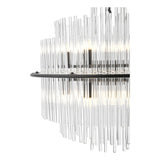 Lukas 13 Light Pendant Satin Black and Glass