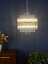 Lukas 13 Light Pendant Polished Chrome Glass