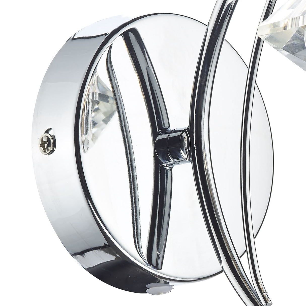 Luther Wall Light Polished Chrome Crystal