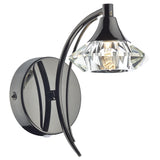 Luther Wall Light Black Chrome Crystal