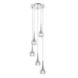 Lyall 5 Light Pendant Polished Chrome Glass