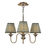 Lydian 3 Light Pendant Antique Bronze With Shade