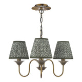 Lydian 3 Light Pendant Antique Bronze With Shade