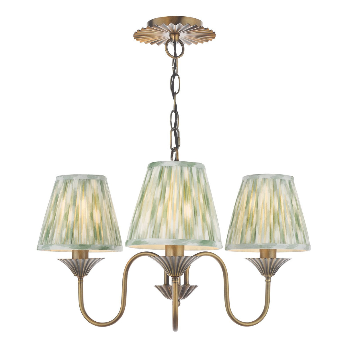 Lydian 3 Light Pendant Antique Bronze With Shade