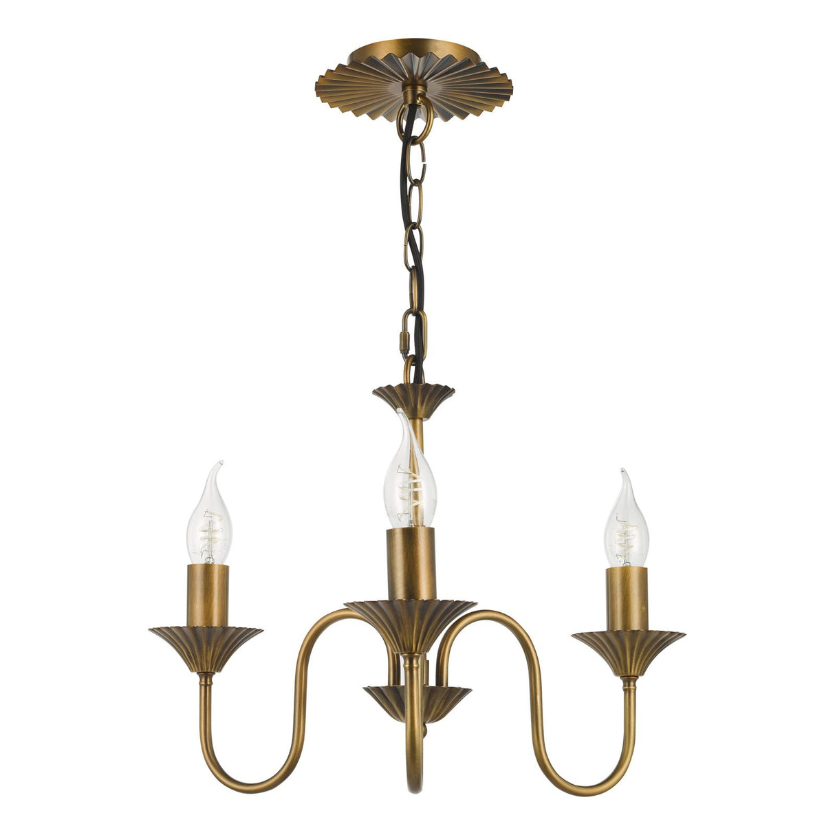 Lydian 3 Light Pendant Antique Bronze Fitting Only