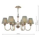 Lydian 6 Light Pendant Antique Bronze With Shade