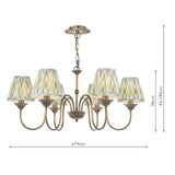 Lydian 6 Light Pendant Antique Bronze With Shade