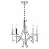Lyon 5lt Pendant Polished Chrome & Crystal