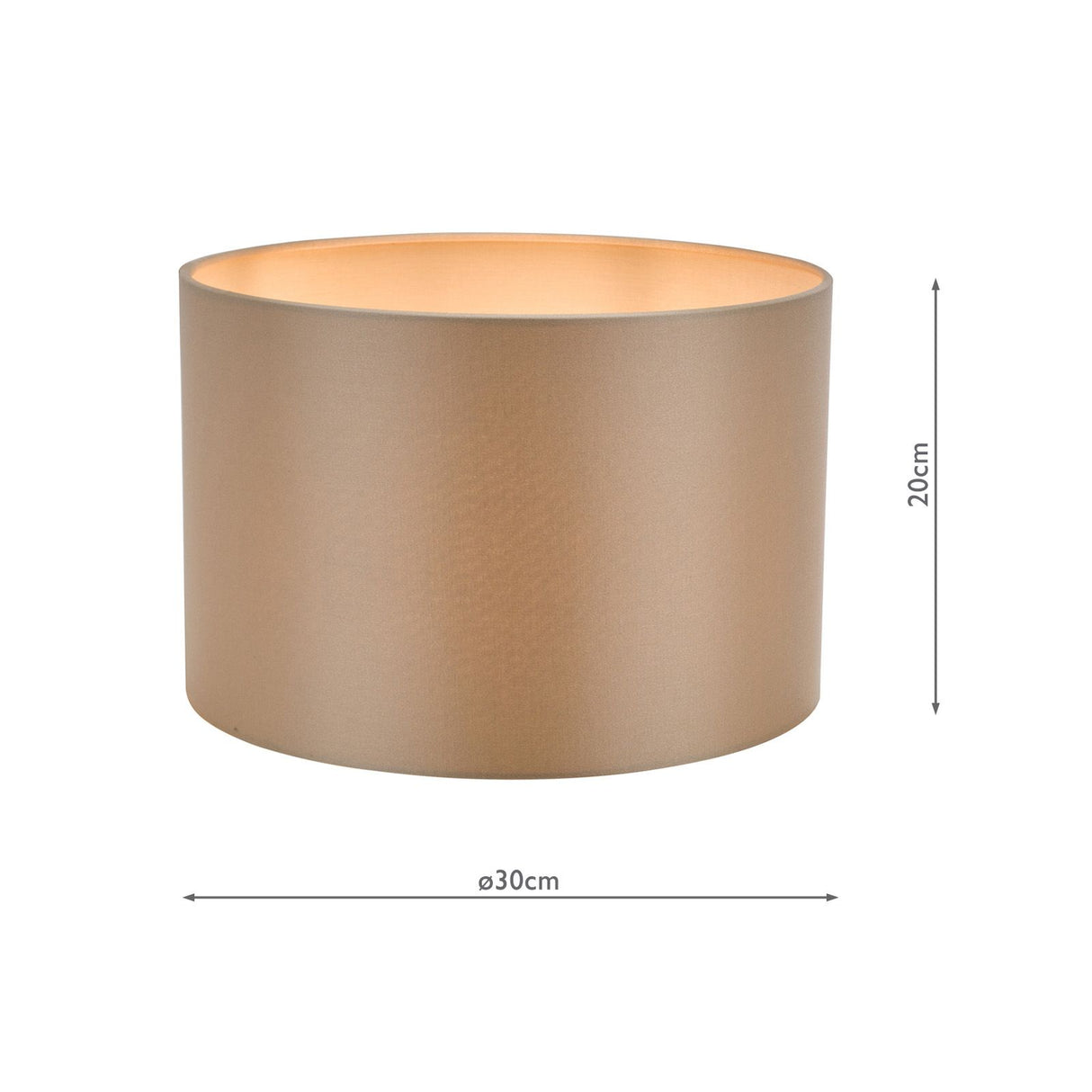 Lyris Taupe Cotton Drum Shade 30cm 30cm