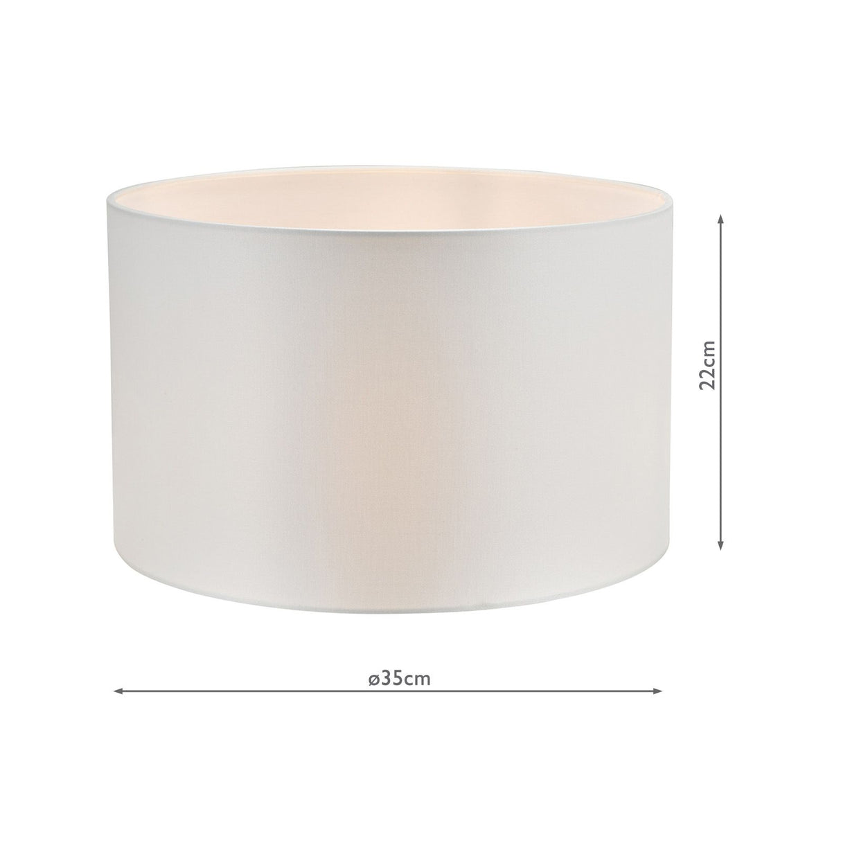 Lyris Ivory Cotton Drum Shade 35cm 35cm