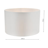 Lyris Ivory Cotton Drum Shade 40cm 40cm
