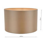Lyris Taupe Cotton Drum Shade 40cm 40cm