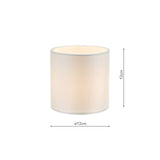 Lyris Ivory Cotton Drum Shade 12cm 12cm
