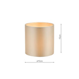 Lyris Taupe Cotton Drum Shade 12cm 12cm