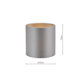 Lyris Grey Cotton Drum Shade 12cm 12cm
