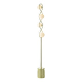 Lysandra 4 Light Floor Lamp Polished Gold and Opal Glass