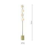 Lysandra 4 Light Floor Lamp Polished Gold and Opal Glass