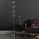 Lysandra 4 Light Floor Lamp Polished Chrome and Smoked Glass