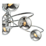 Lysandra 6 Light Semi-Flush Polished Chrome and Smoked Glass