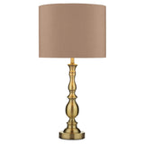 Madrid Table Lamp Antique Brass With Shade