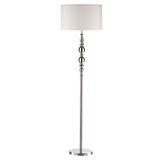 Madrid Floor Lamp Satin Chrome With Shade